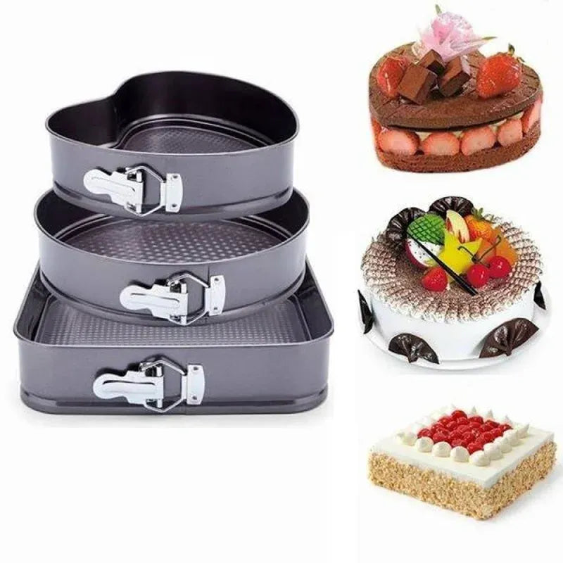 3-Piece Springform Cake Pan Set โ