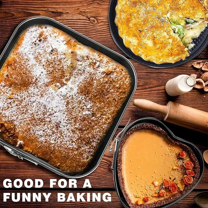 3-Piece Springform Cake Pan Set โ